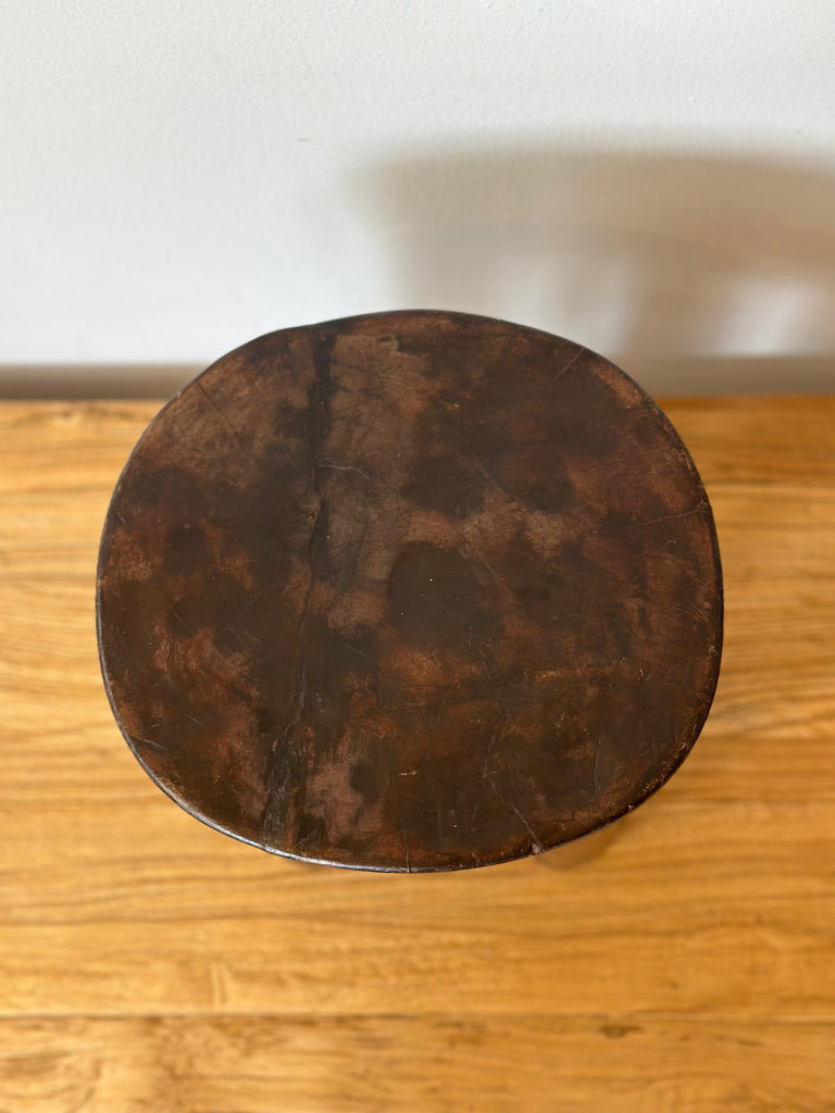Handcarved Vintage African Short Stool