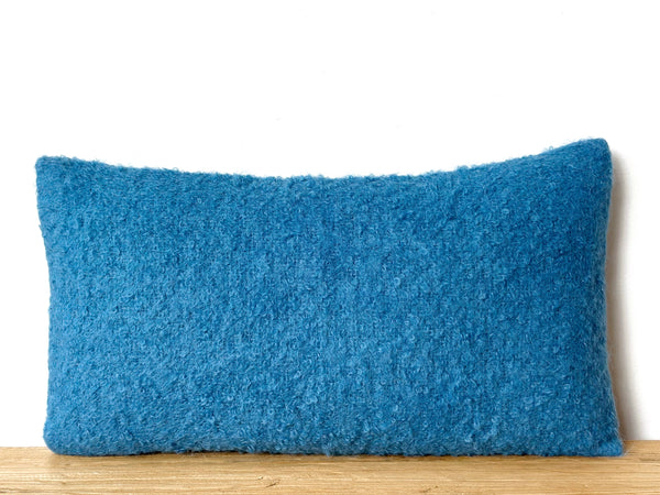 Alpaca Boucle Pillow Lumbar - French Blue