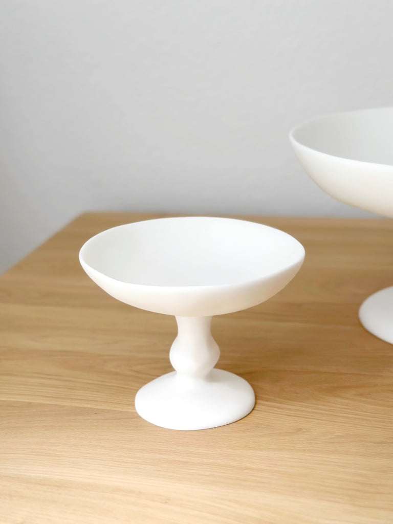 Hand-Sculpted Resin Pedestal Bowl Medium