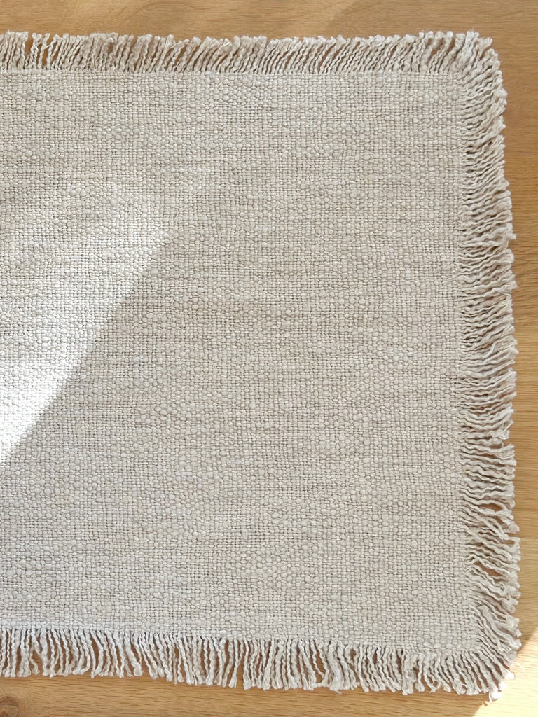Linen Fringed Table Runner