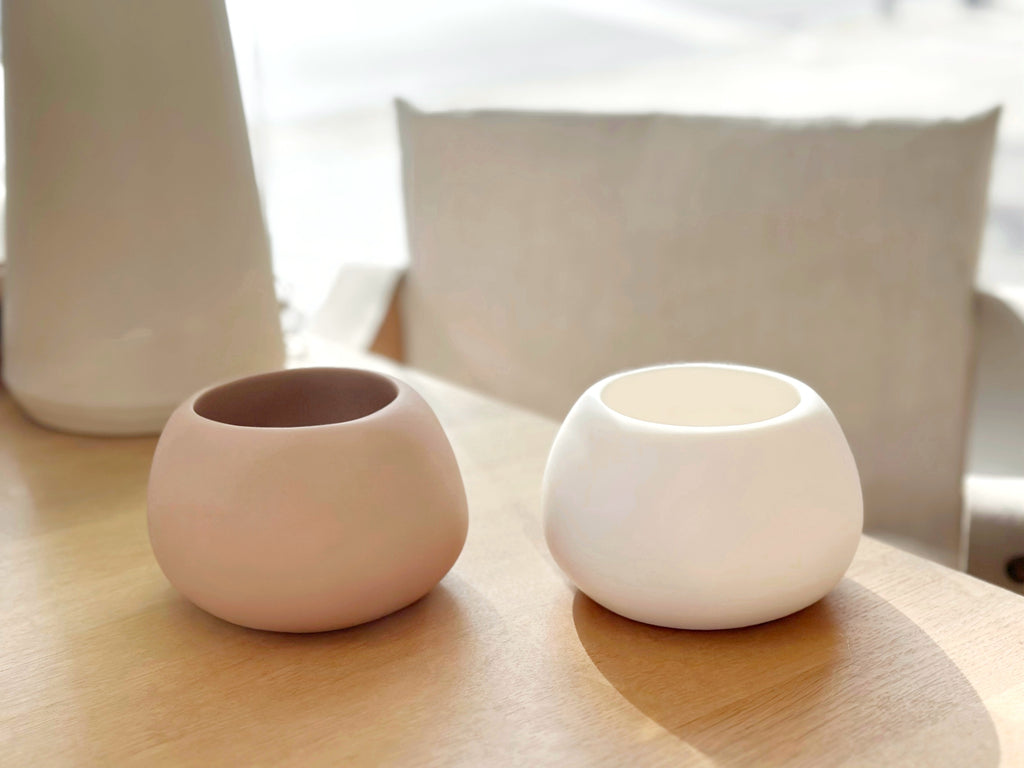 Hand-Sculpted Resin Small Bulbous Vessel