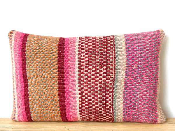 Handwoven Wool Pillow Lumbar