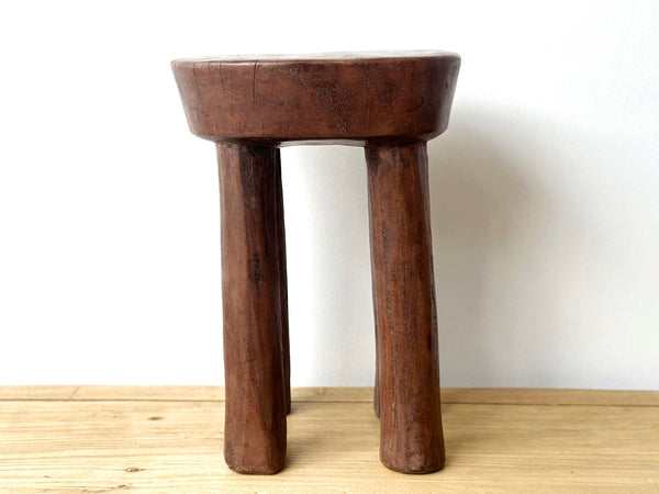 Handcarved Vintage African Tall Stool / Side Table