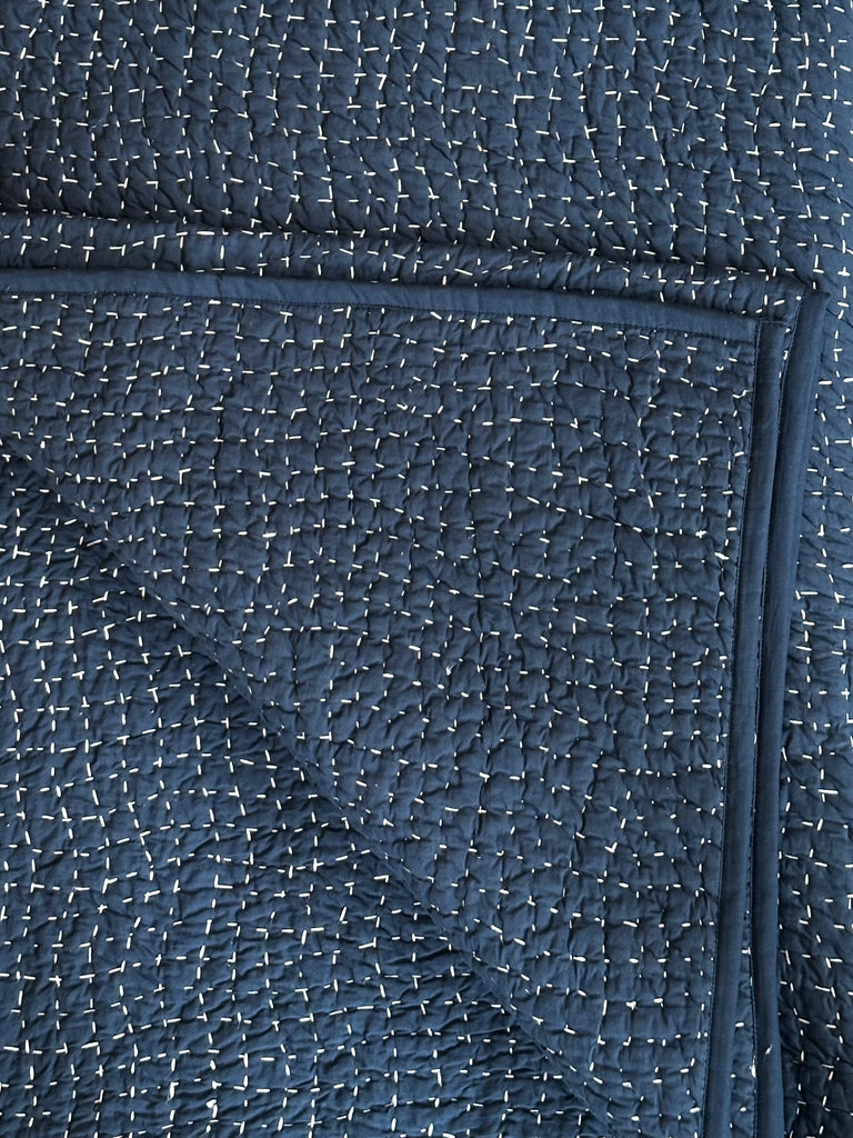 Handstitched Organic Cotton Quilt Bed Blanket