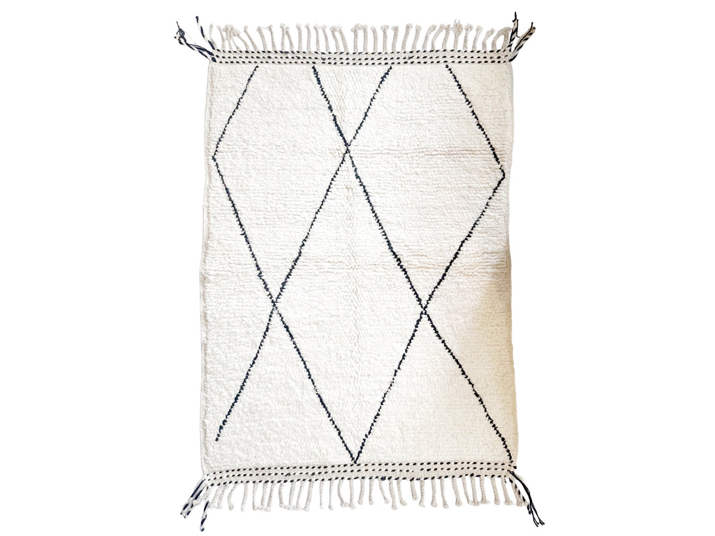 Handknotted Wool Rug - 3'7"W x 5'L