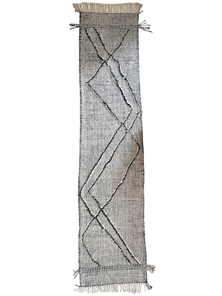 Handknotted Wool Runner Flatweave - 2'6"W x 10'10"L