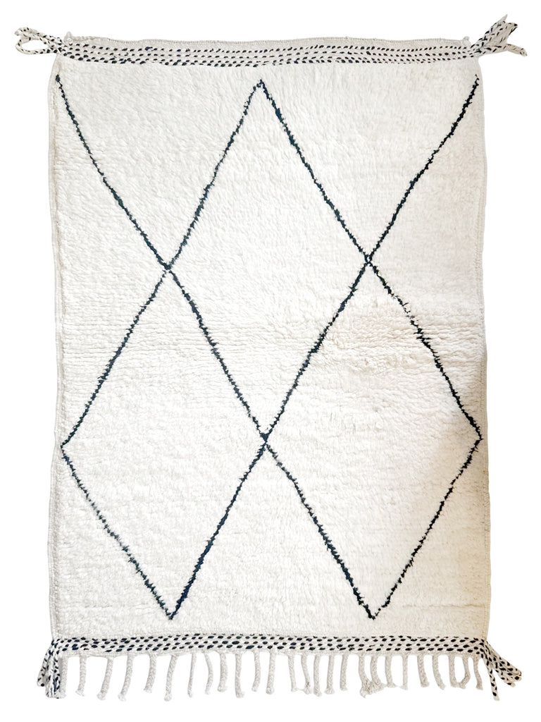 Handknotted Wool Rug - 3'10"W x 5'3"L