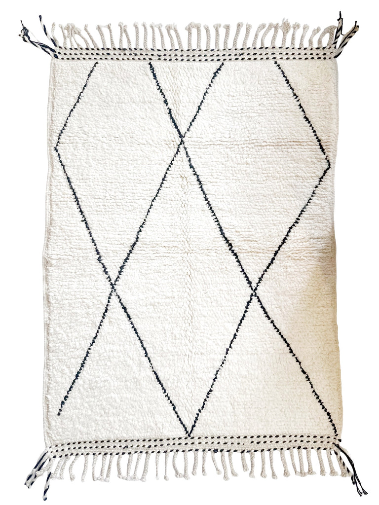 Handknotted Wool Rug - 3'7"W x 5'L