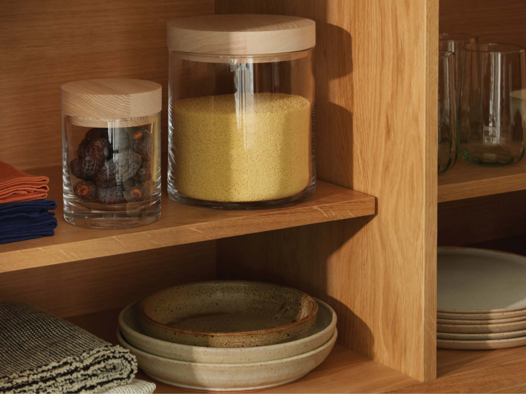 Handblown Glass Canister Small