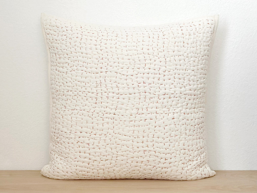 Handstitched Organic Cotton Quilt Pillow