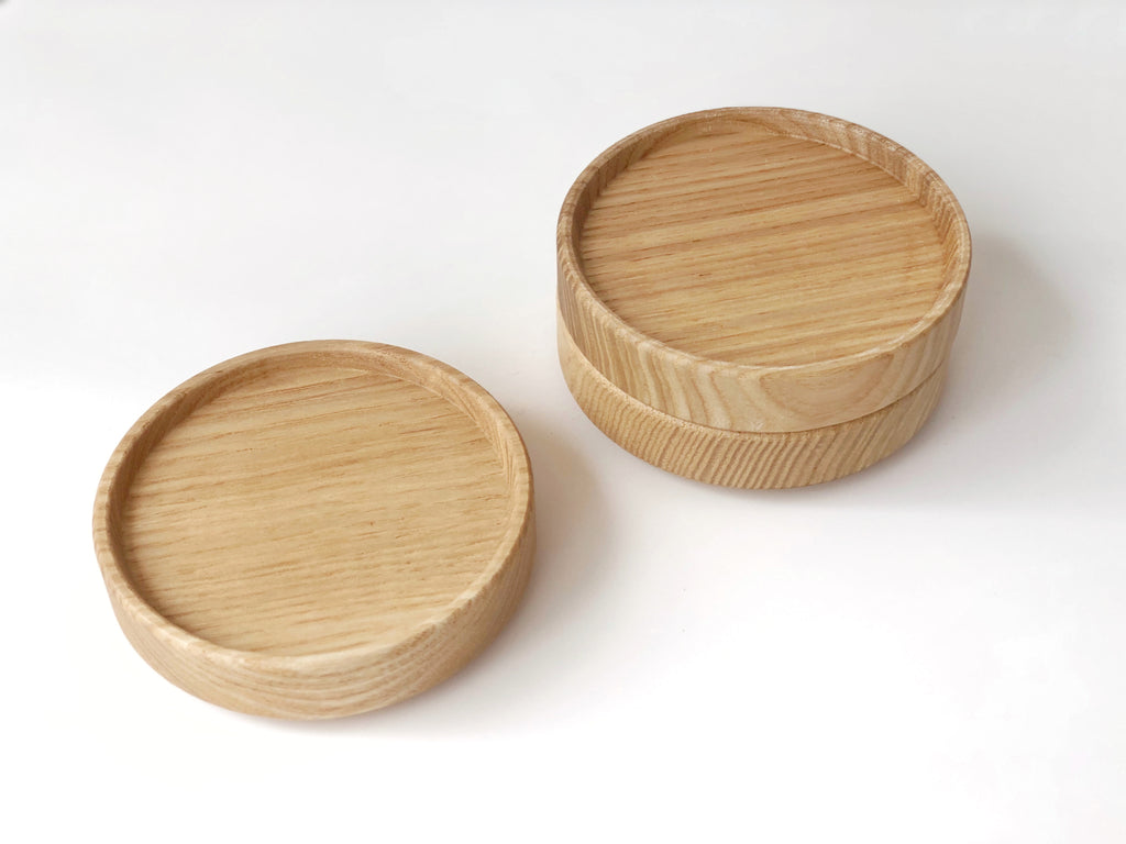 Hasami Wooden Coaster and Lid, Made in Japan