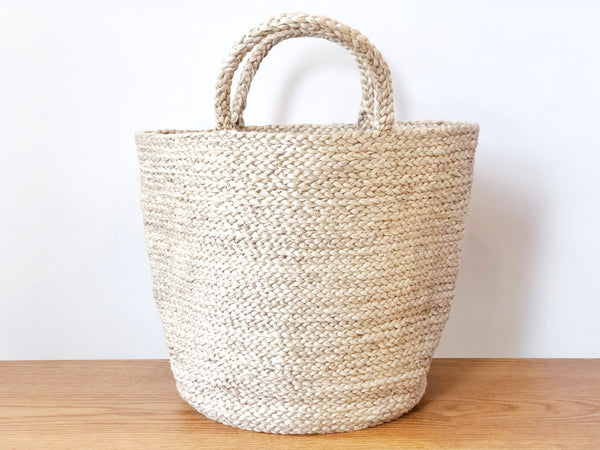 Handwoven Jute Basket Natural Tote