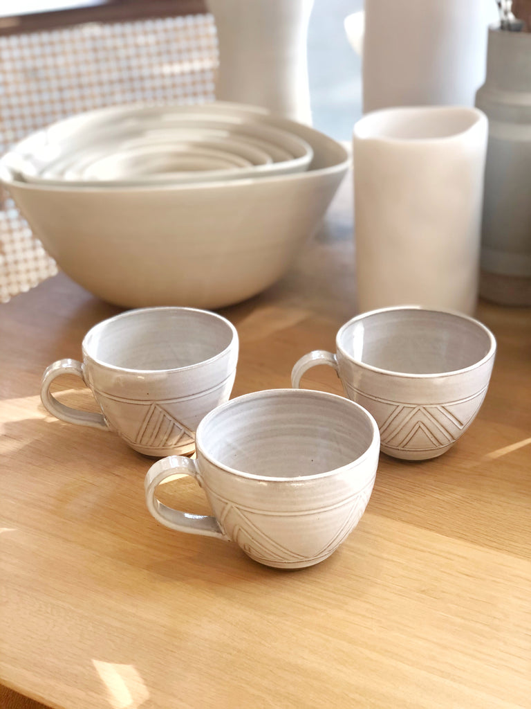 Ceramic Carved Mug
