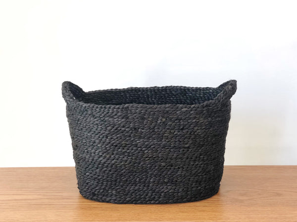 Handwoven Jute Basket Charcoal Extra Small