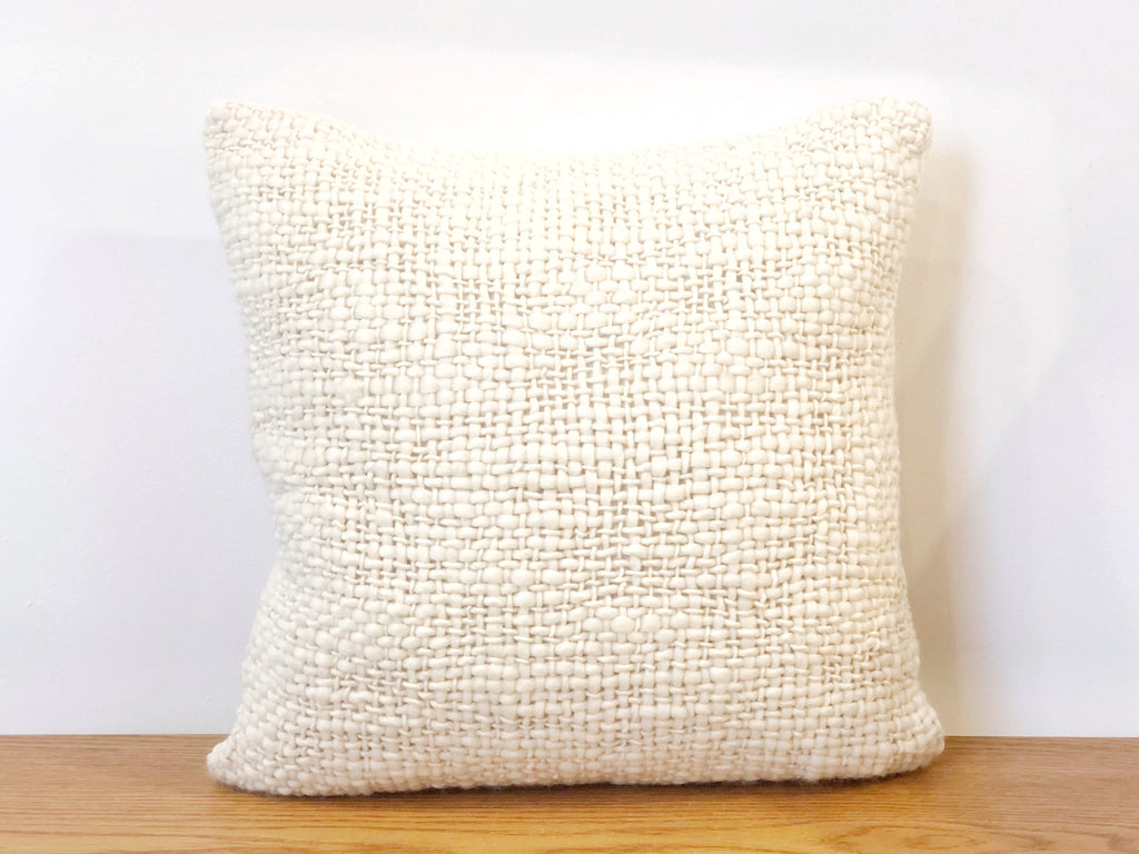 Handspun Natural Wool Pillow