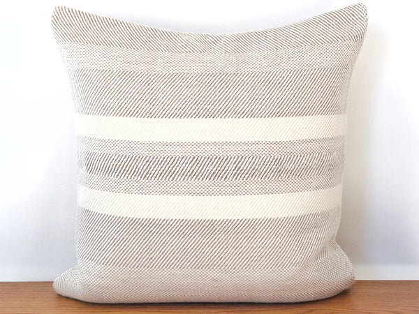 Handwoven Striped Merino Pillow - Large