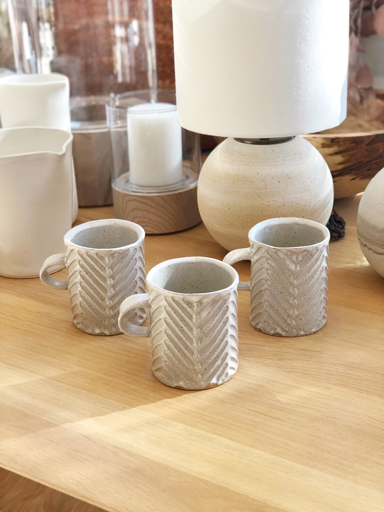 Ceramic Carved Mug