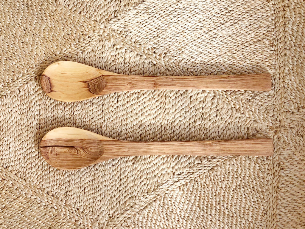 Olive Wood Large Salad Servers