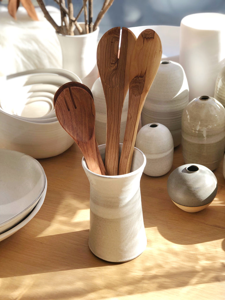 Olive Wood Salad Servers