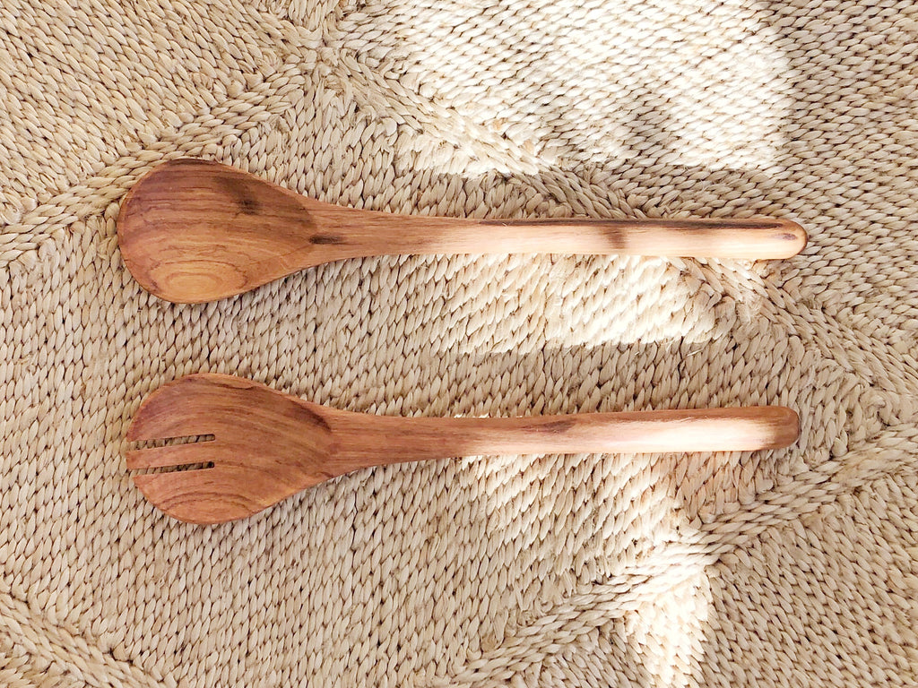 Olive Wood Salad Servers