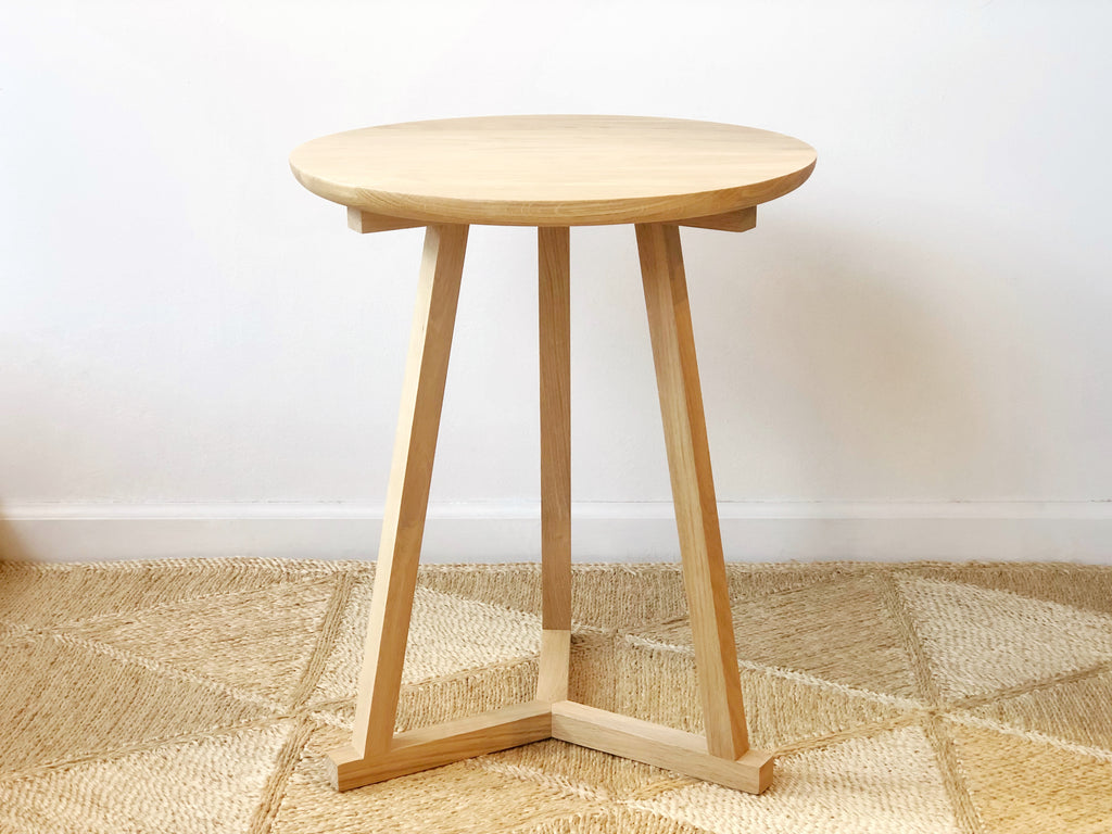 Oak Side Table Tripod