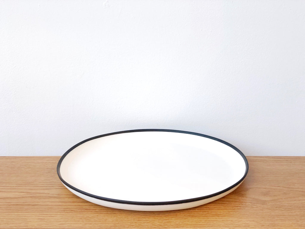 Resin Black Rim Large Platter