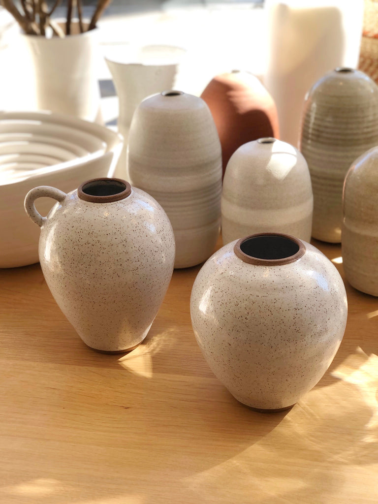 Ceramic Speckled Jug Vase