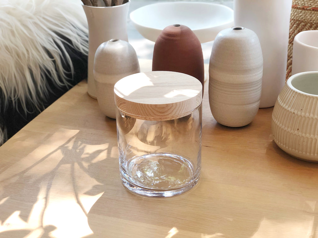 Handblown Glass Canister Large