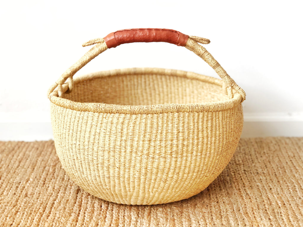 Handwoven Basket with Handle