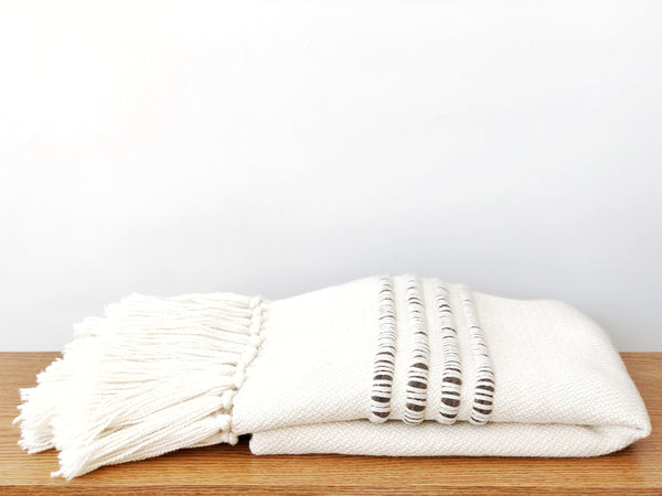 Handwoven Striped Superfine Merino Throw