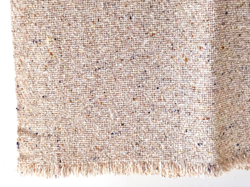 Handwoven Lambswool Cashmere Throw - Oatmeal