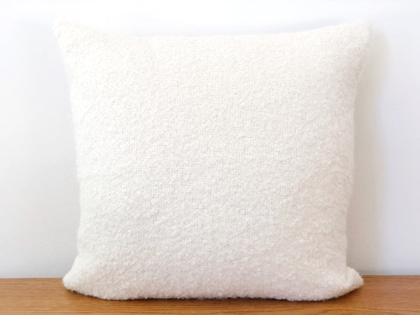 Alpaca Boucle Pillow Square - White