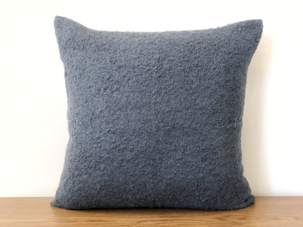 Alpaca Boucle Pillow Square - Blue