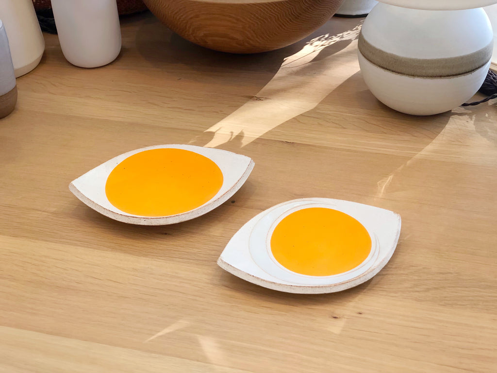 Hand-Painted Ceramic Eye Dish