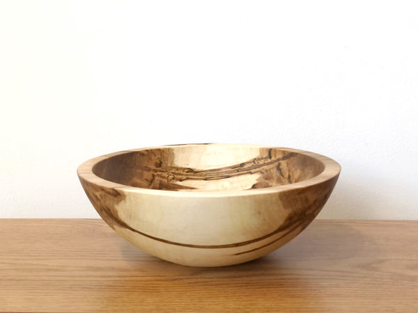 Solid Maple Wood Bowl - 11"D