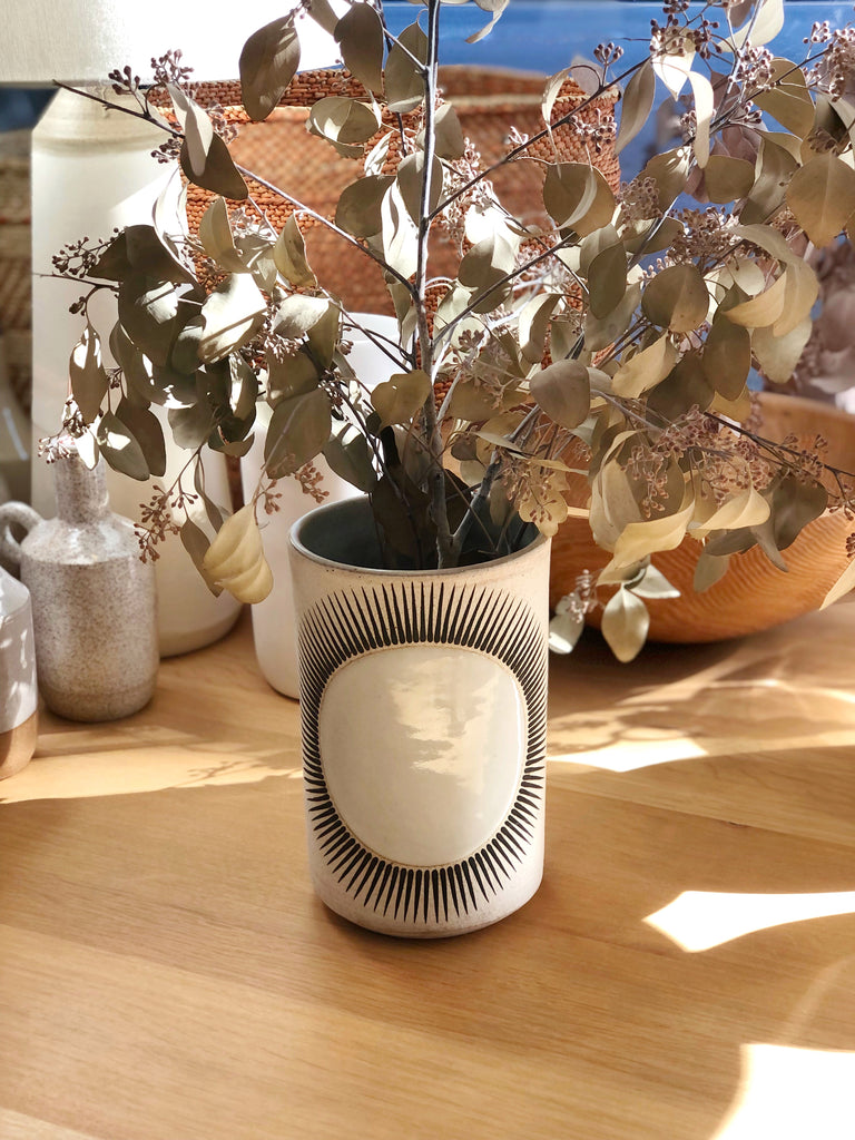 Hand-Painted Ceramic Medium Vessel
