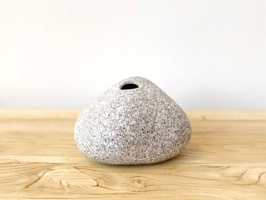 Ceramic Stone Vase Large Round