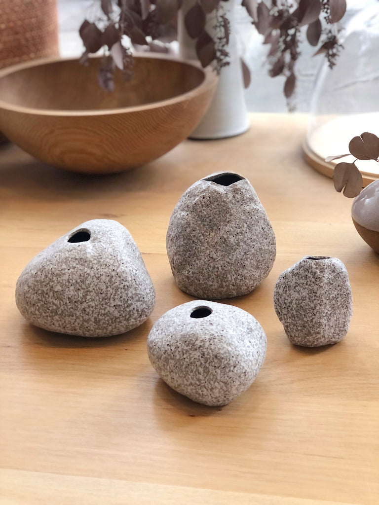 Ceramic Stone Vase Small Tall