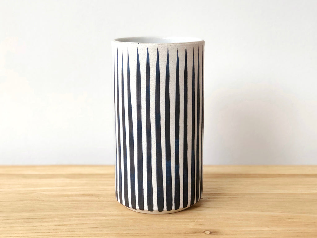 Hand-Painted Ceramic Large Vessel Tall