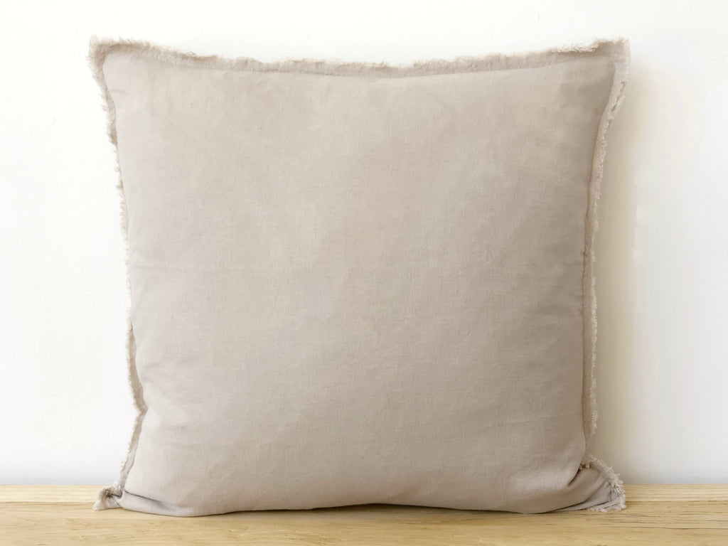 Linen Fringed Square Pillow