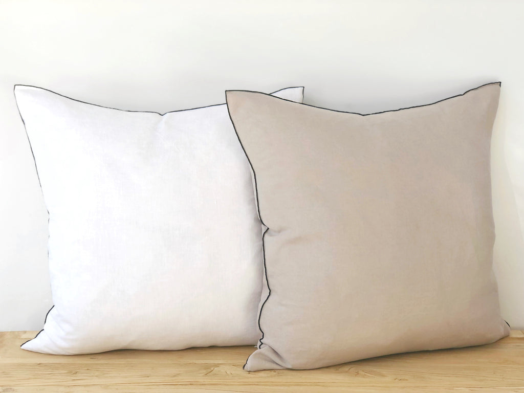 Linen Edged Square Pillow