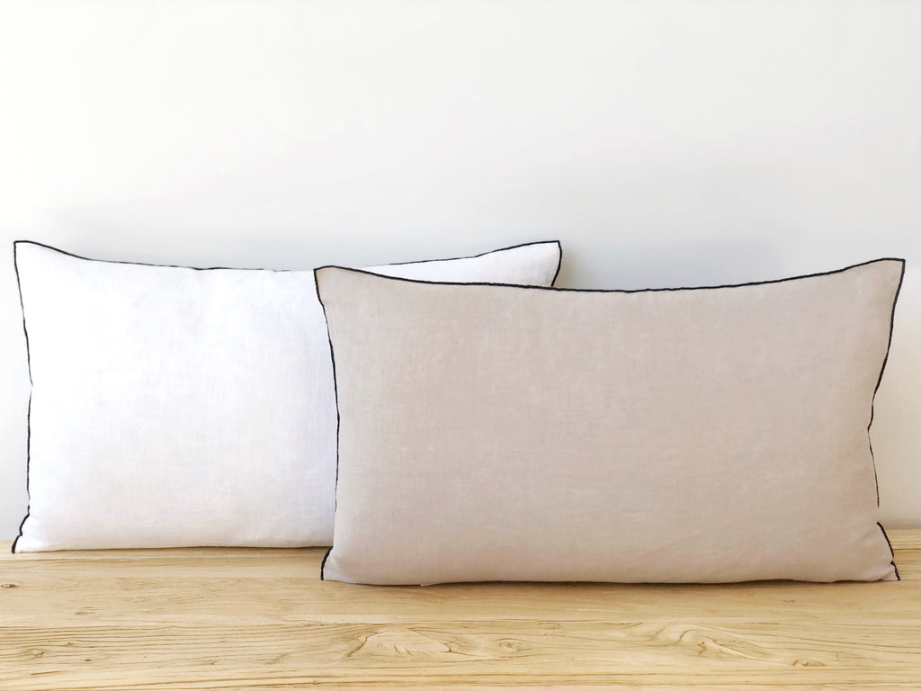 Linen Edged Lumbar Pillow – CÔTE À COAST