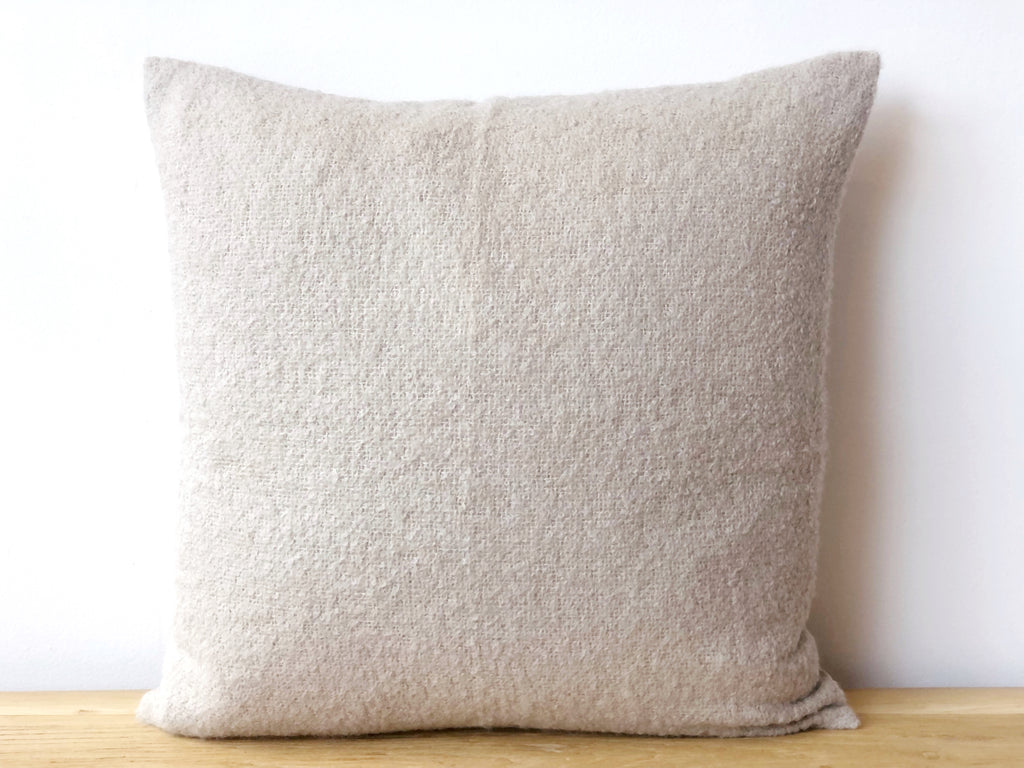 Alpaca Boucle Pillow Square - Taupe