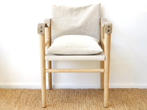 Oak Linen Chair