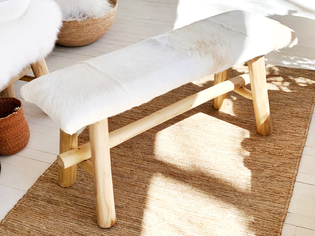 Goat Hide Bench