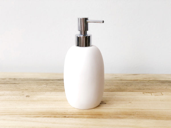 Hand-Sculpted Resin Soap Dispenser Round