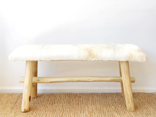 Goat Hide Bench