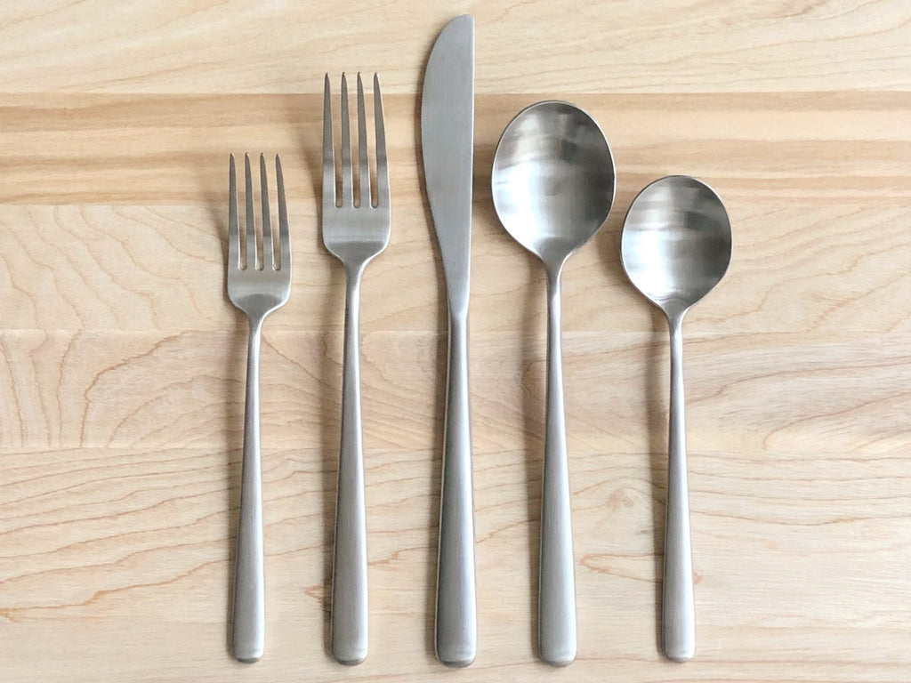 Matte Stainless Steel Flatware (Set of 20)