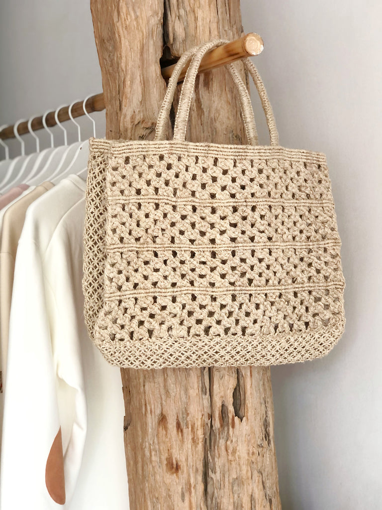 Handwoven Jute Crochet Tote