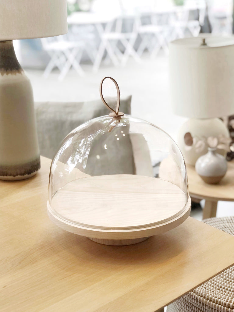 Handblown Glass Dome Pedestal